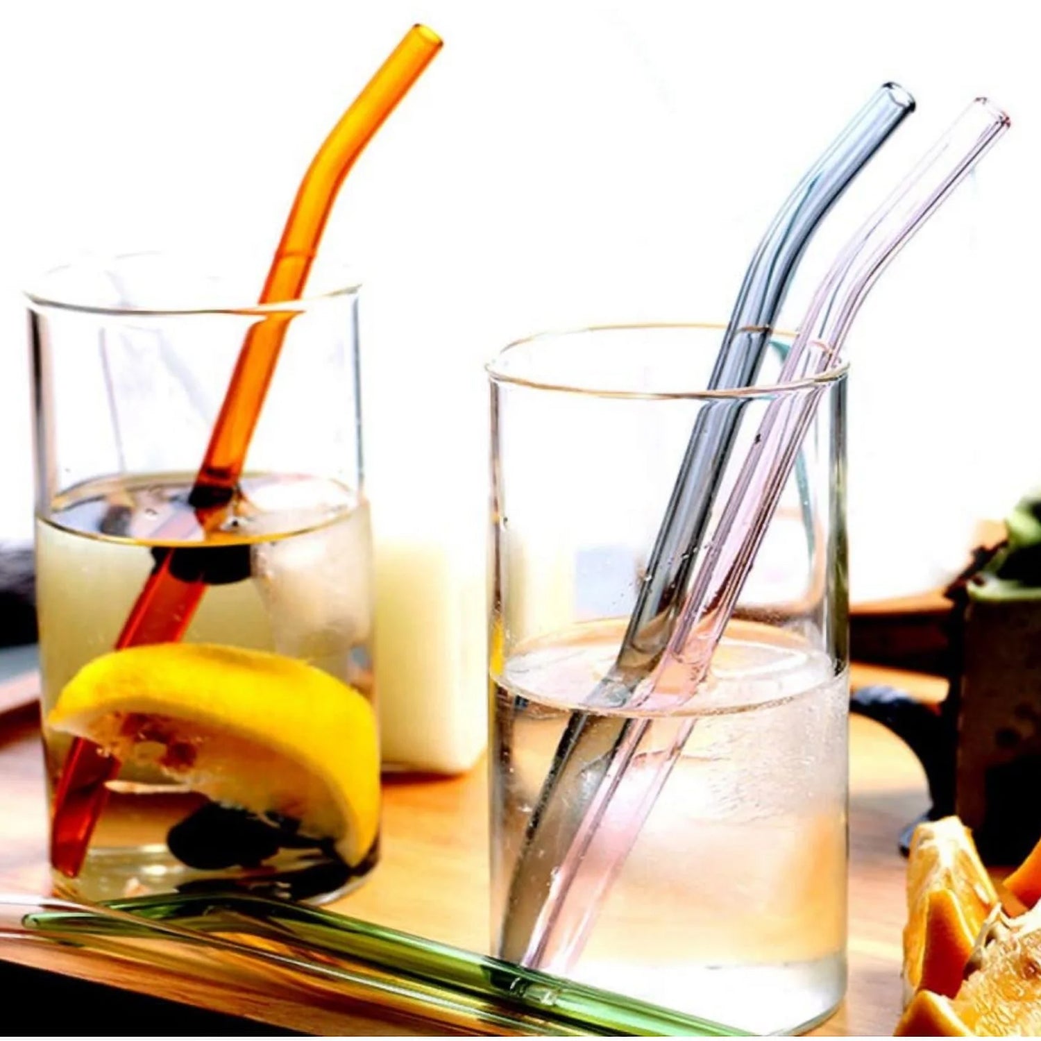 Reusable Glass Straws Clear Glass Drinking Straw (5 pcs Set) Reusable Glass Straws Clear Glass Drinking Straw (5 pcs Set)